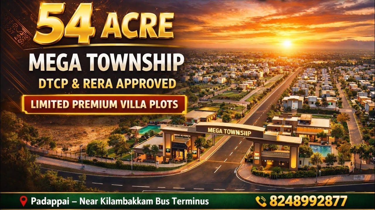Chennai Plot Investment 🔥 | Padappai 54 Acres Mega Township | DTCP & RERA Approved