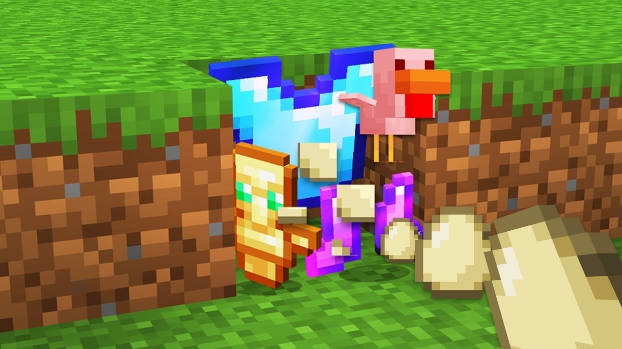 Minecraft but eggs are op 