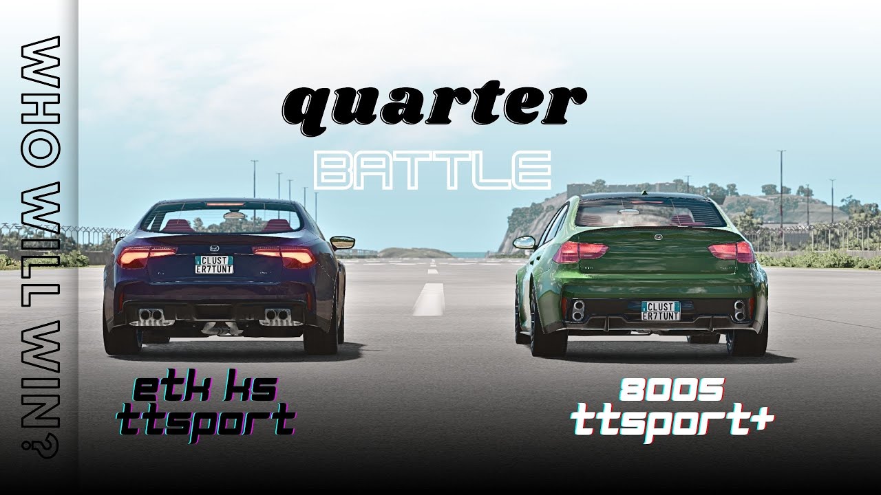 1/4 Battle #1: etk800 vs etk k (DRAG RACE; BeamNG drive)
