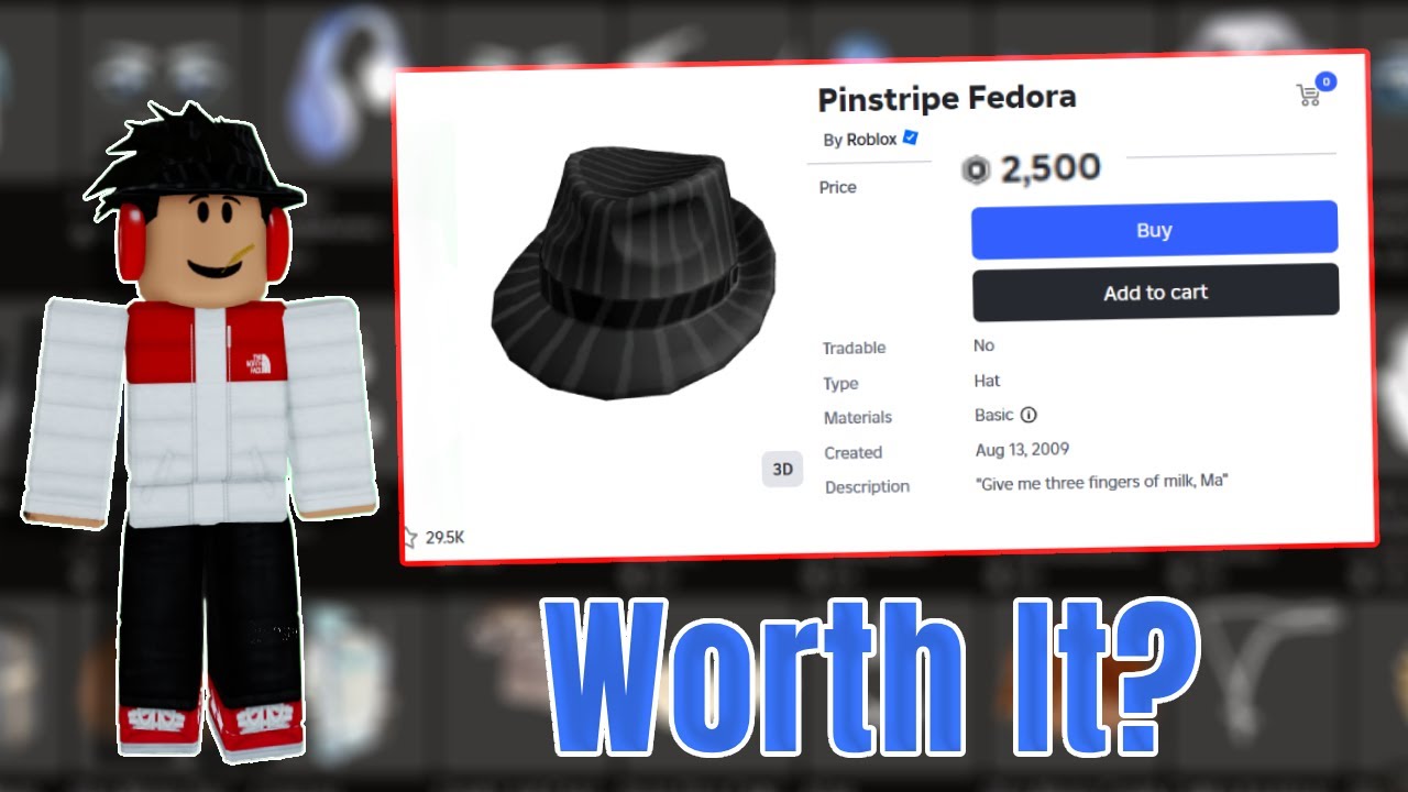Стоит ли покупать фетровую шляпу Pinstripe? Roblox
