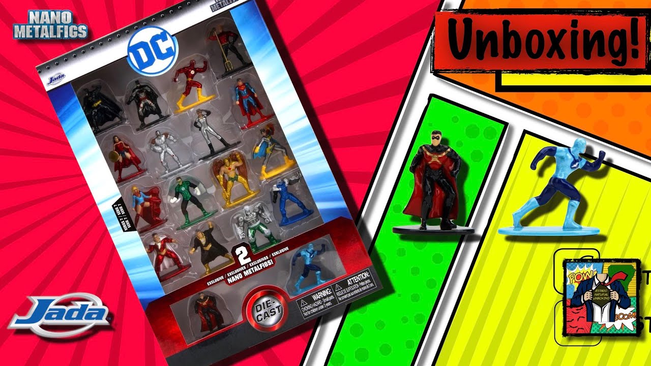 Nano Metalfigs DC Serie 7 de Jada Toys Figuras Die Cast Video Unboxing