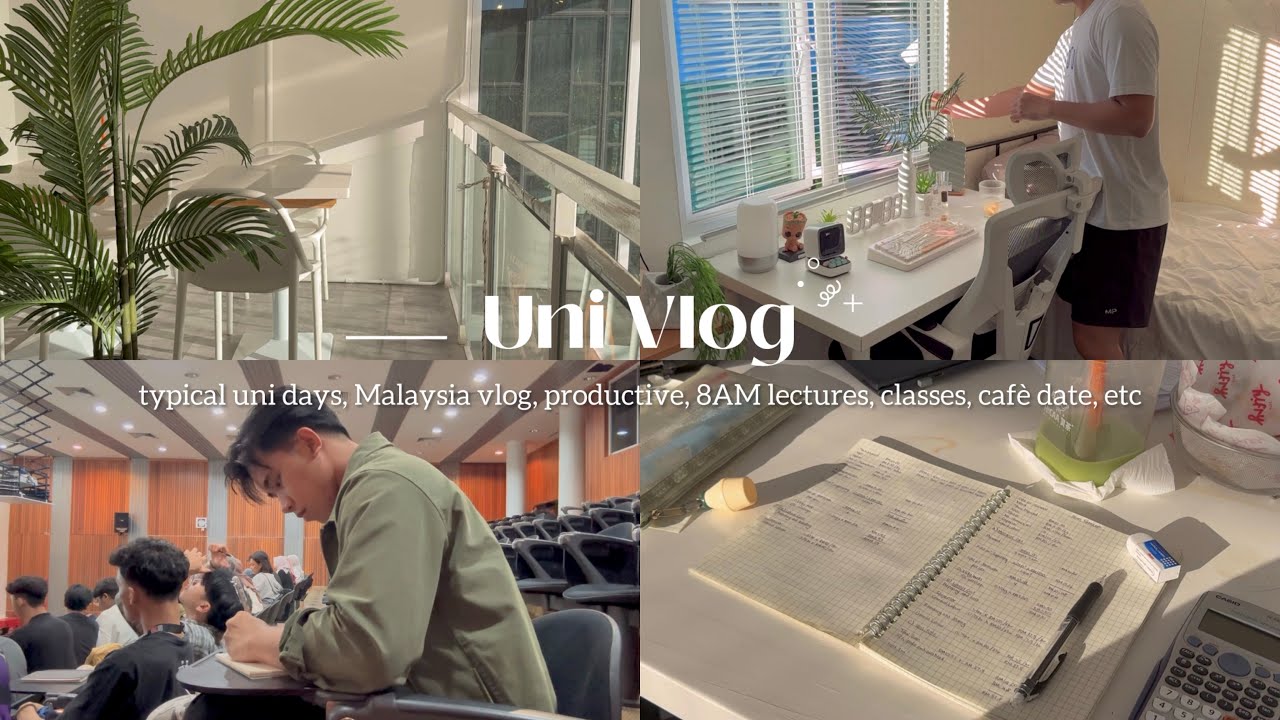 Uni Vlog 📚typical uni days, Malaysia vlog, productive, 8AM lectures, classes, cafè date, etc