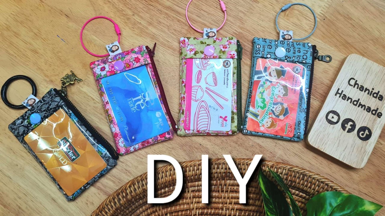 EP267 : DIY Easy Mini Pouch keychain | Mini Card bag sewing tutorial