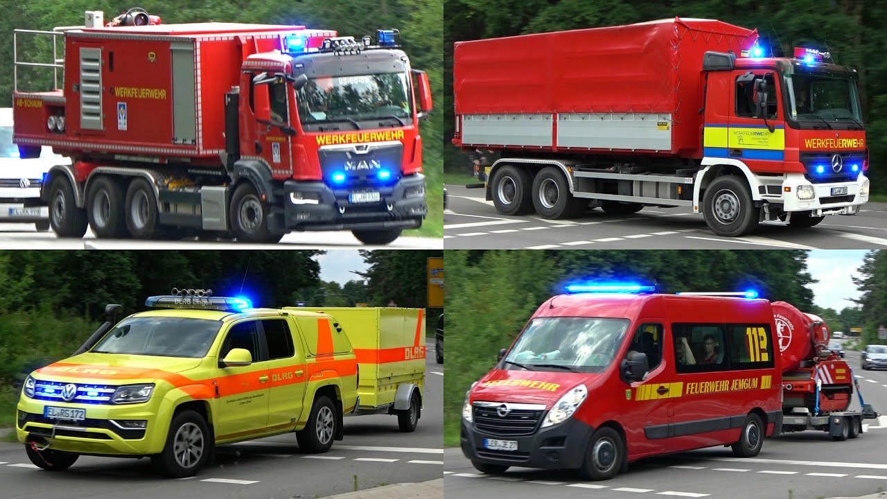[GROẞBRAND in LINGEN!] WERKFEUERWEHR, LUF60 & MEHR - Viele Einsatzfahrten
