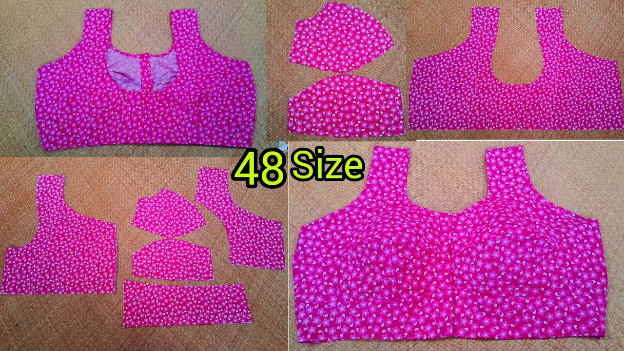 48 size double Katori blouse cutting and stitching for beginners 👌💯