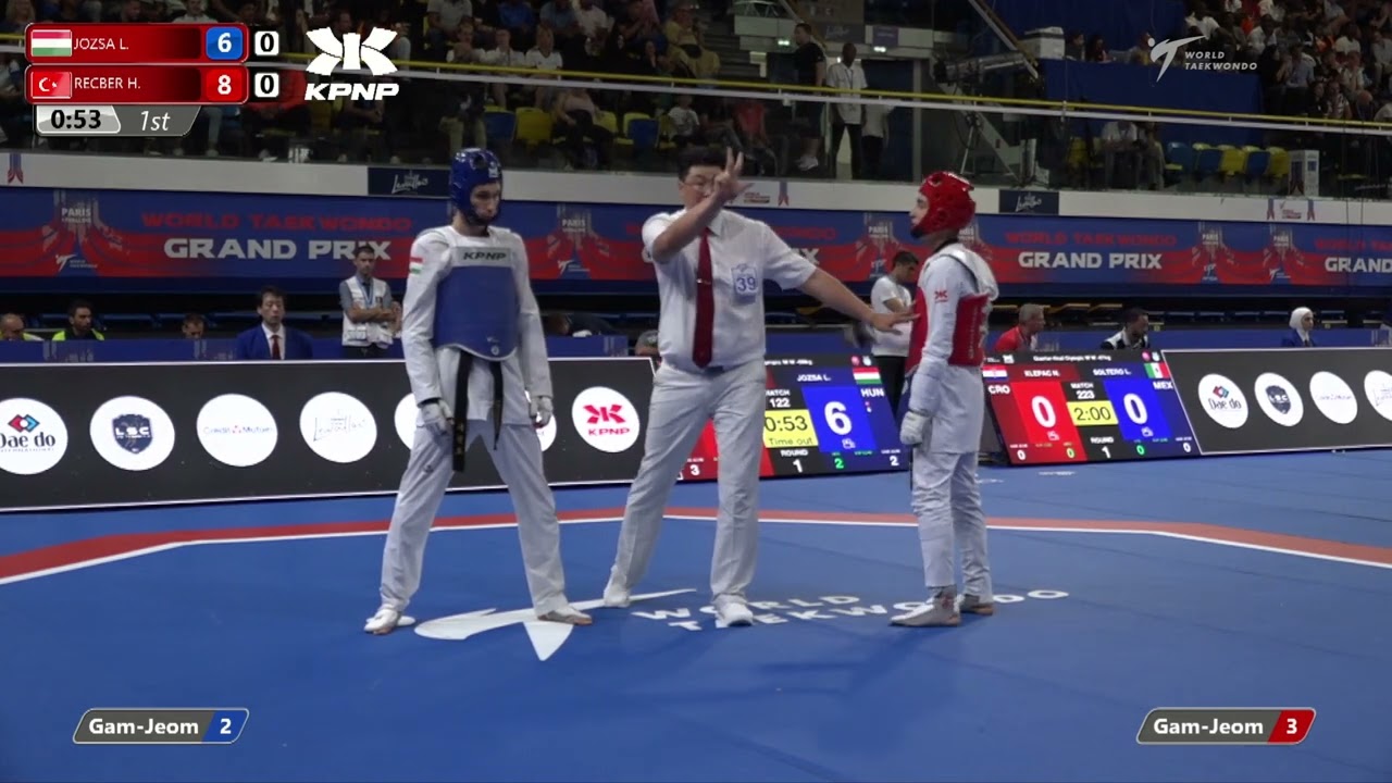 122 R16 M  68kg HUN JOZSA L  TUR RECBER H | Paris 2022 World Taekwondo Grand-Prix (Levallois)