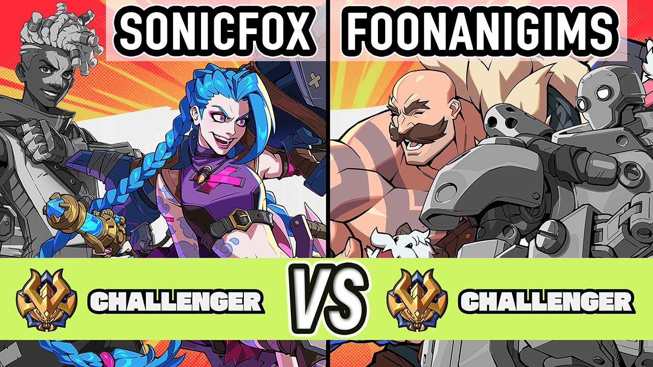 2XKO ▰ Sonicfox (Jinx / Ekko) vs Foonanigims (Blitzcrank / Braum) ▰ High Level Gameplay