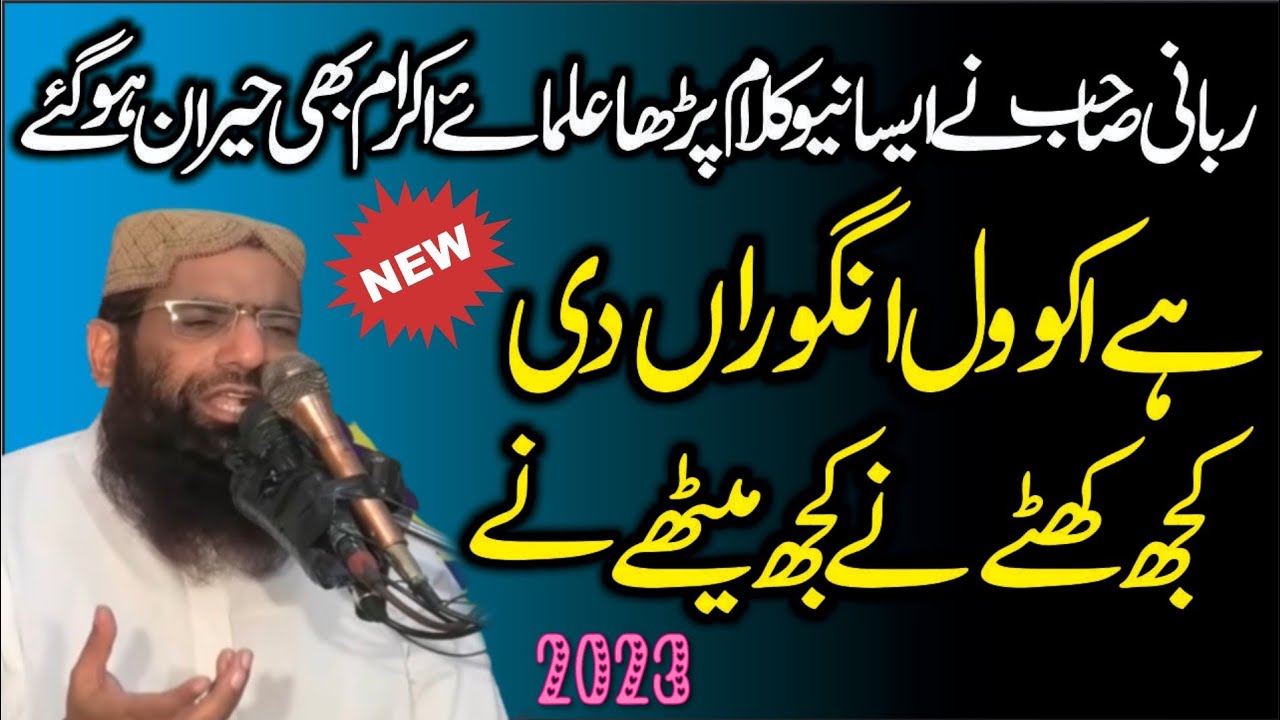 Molana Qari Hanif Rabbani Sahib Ka New Kalam | Eko Wal Angoran Di | Islamic Video Center