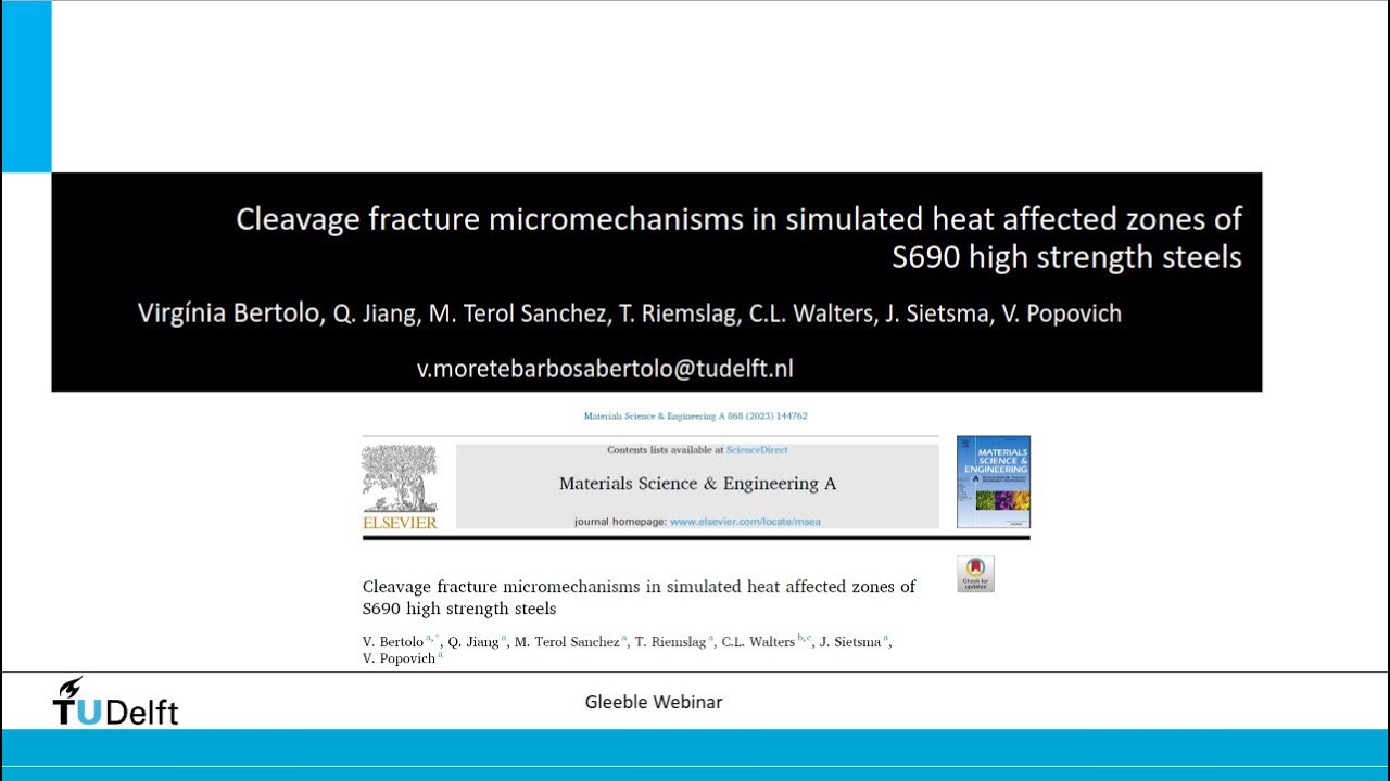 Episode 52 - Cleavage Fracture in Heat-Affected Zones of High Strength Steel