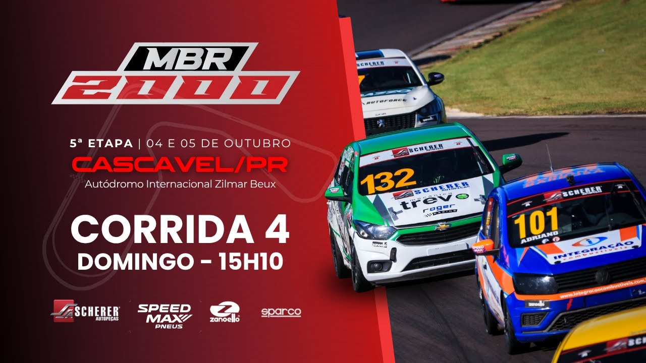 [AO VIVO] MBR 2000 - Corrida 4 - 5&ordf; Etapa &ndash; Cascavel/PR | Marcas Brasil Racing 2025