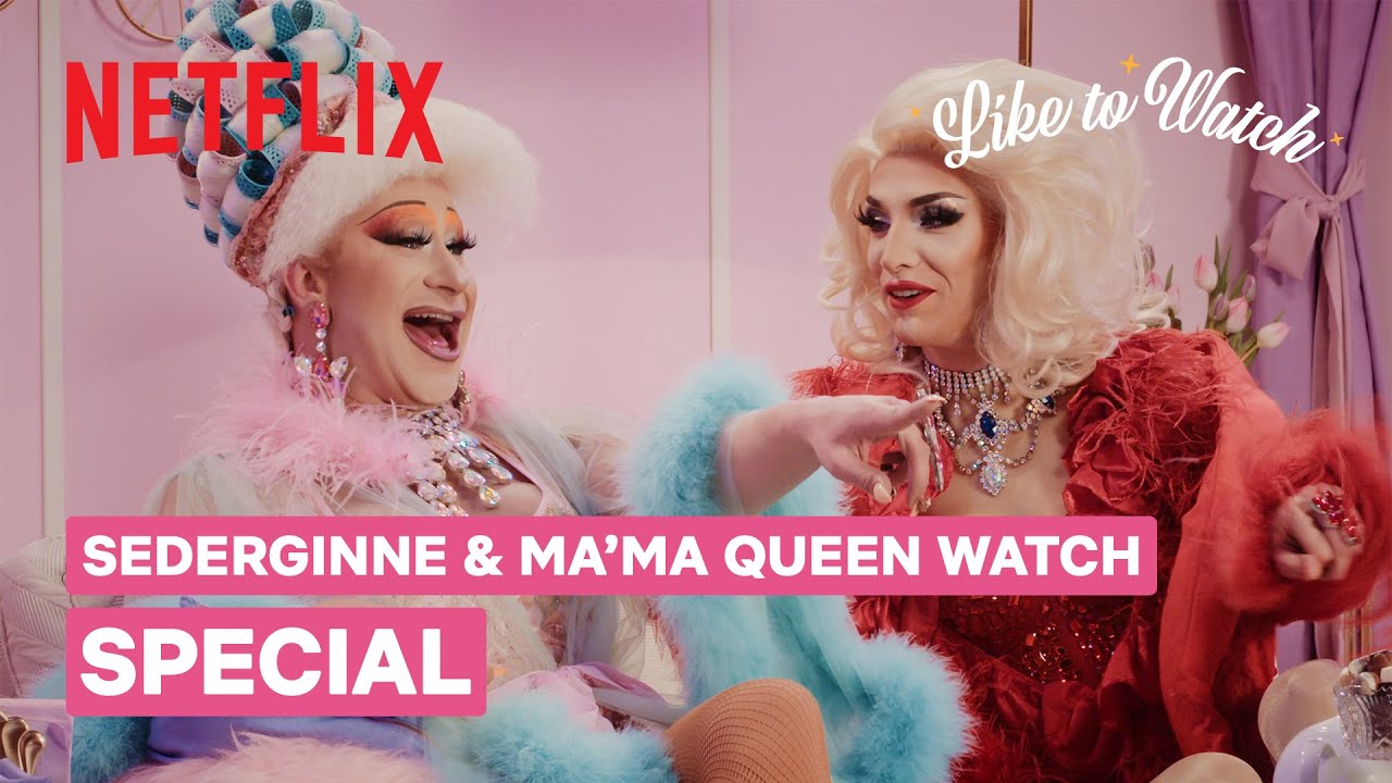Drag Queens Ma’Ma Queen en Sederginne kijken naar Special S2 | I like to watch | Netflix