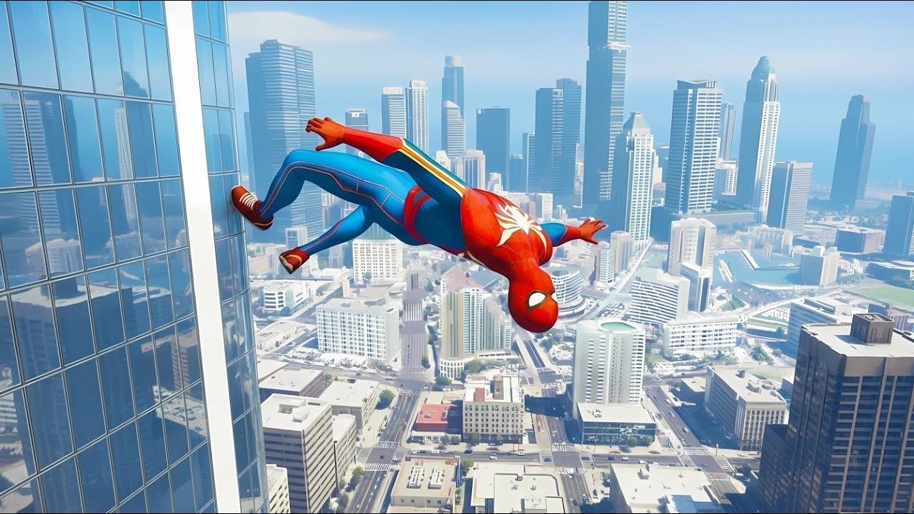 SPIDERMAN CRAZY RAGDOLL MOMENTS IN GTA 5!