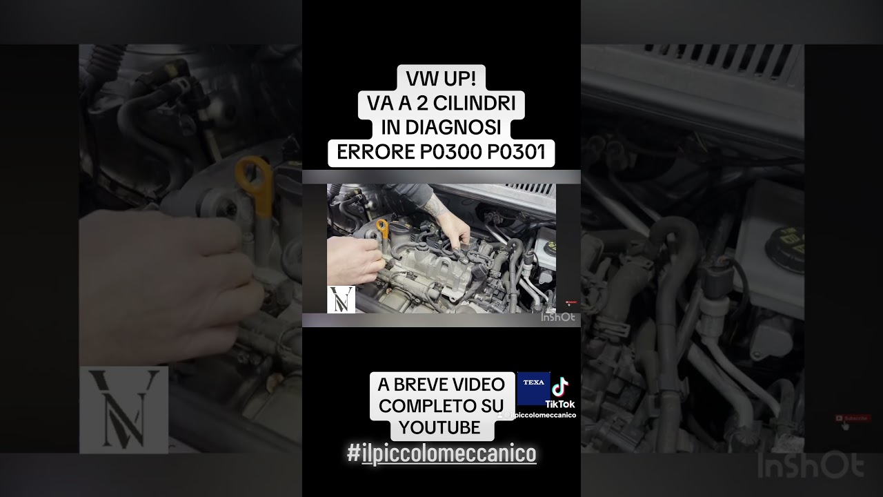 VW Up! Errore P0300 P0301 va a 2 cilindri #shortsvideo #shortvideo
