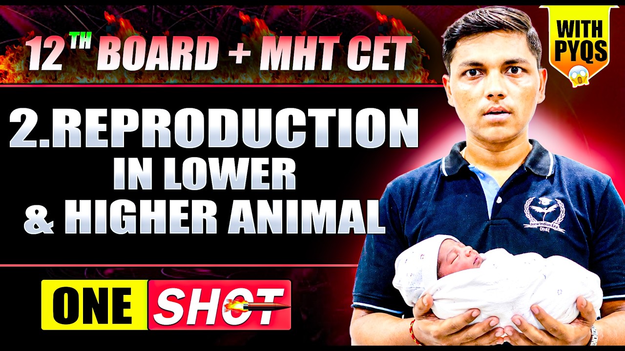 🔥One Shot | 1.Reproduction in Lower & Higher Animal Class 12th HSC Board + MHT CET 2027 #biology12th
