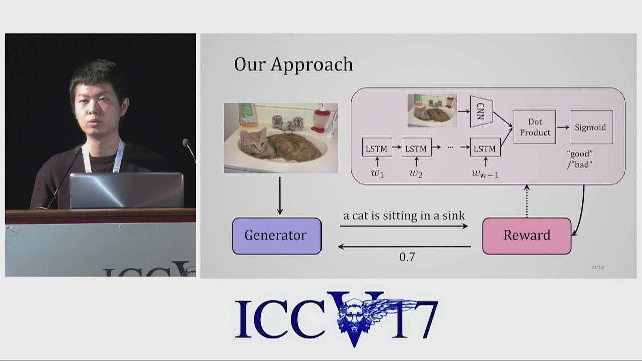Towards Diverse and Natural Image Descriptions via a Conditional GAN