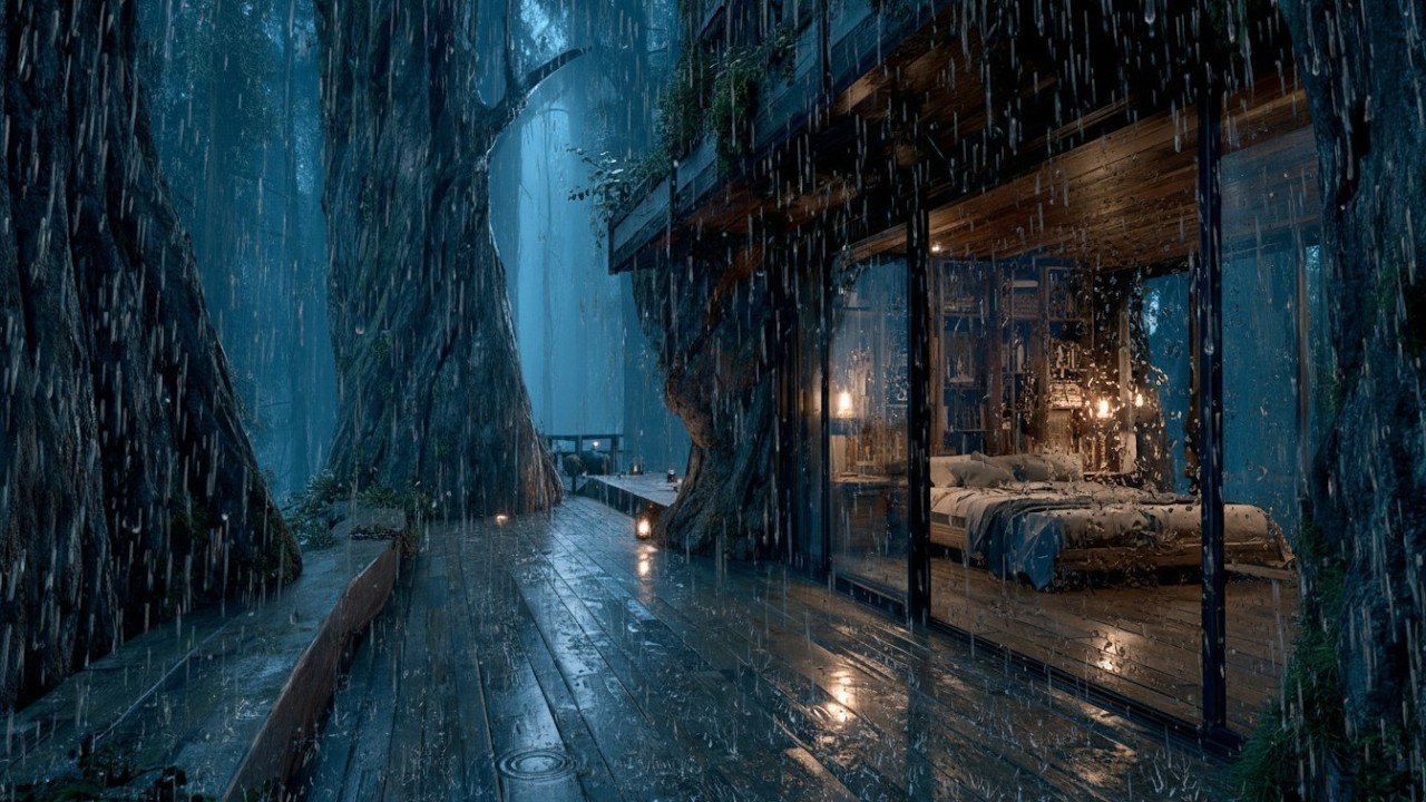 Soft Rain in the Deep Forest at Night 🌲 | Relax & Drift into Deep Sleep 🌧️