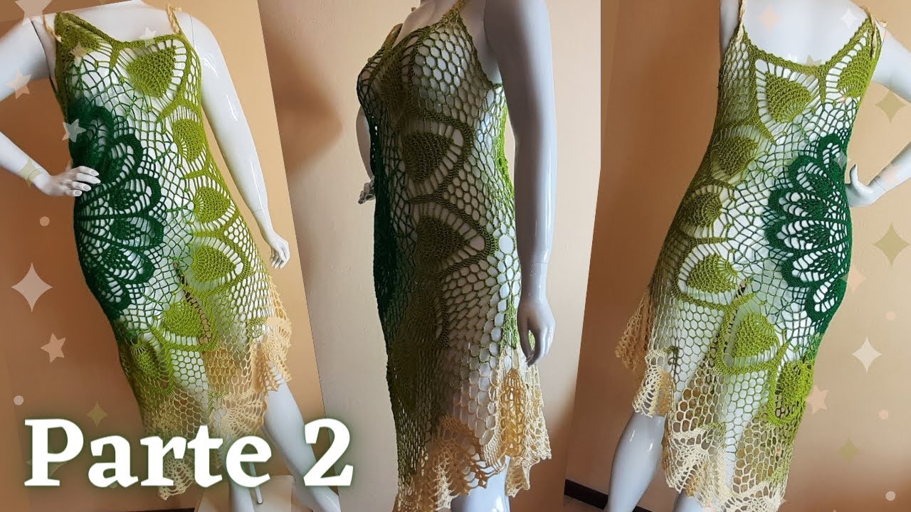 Parte 2 - Vestido de crochê 