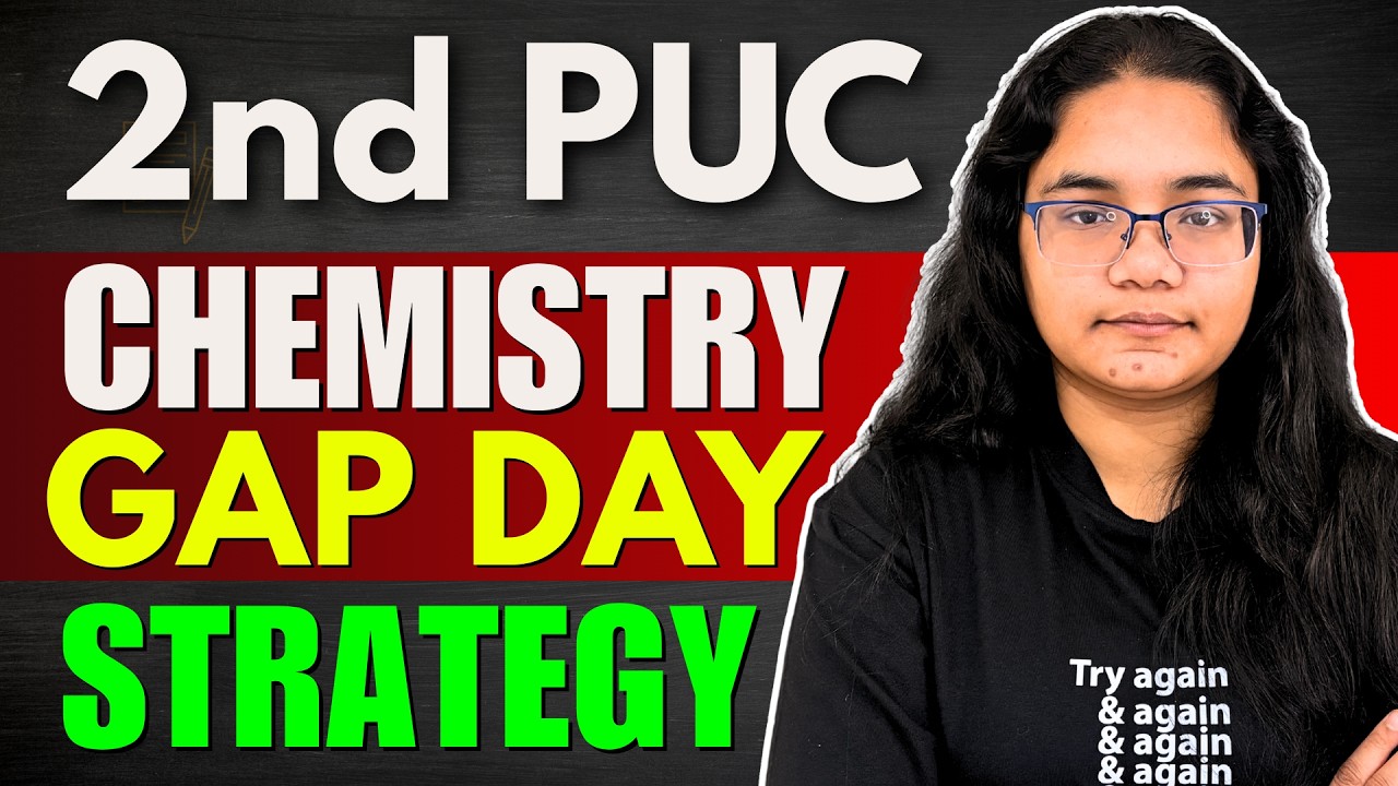 2nd PUC Chemistry Gap Day Strategy | How to Score 70/70 in 2nd PU Chemistry