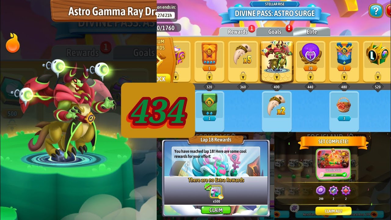 Dragon city Season10: The Baron Doom Mark Gameplay Part434 New Divine pass Astro Gammaray Dragon/L18