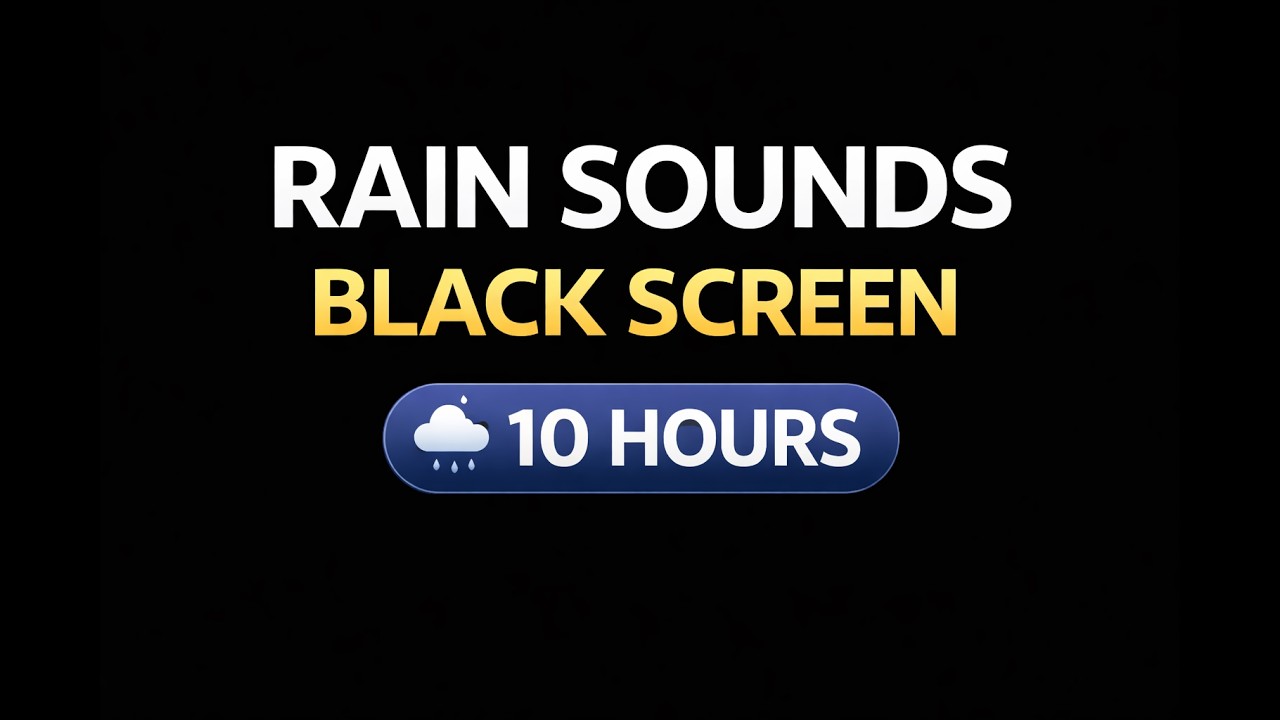 Heavy Rain Sounds for Sleeping 🌧️ Black Screen (10H)