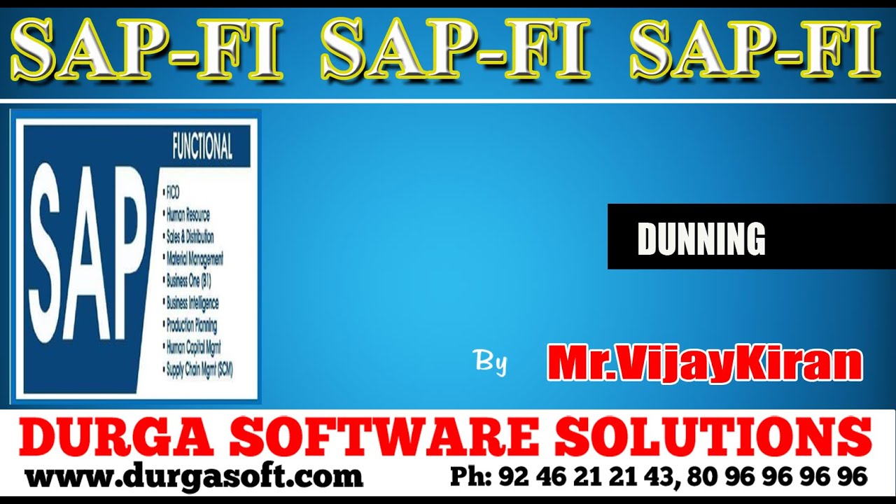 SAP || SAP-FI-Dunning