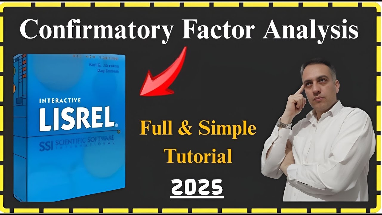 Teach me how to do confirmatory factor analysis with LISREL! Give an example and explain it clearly.