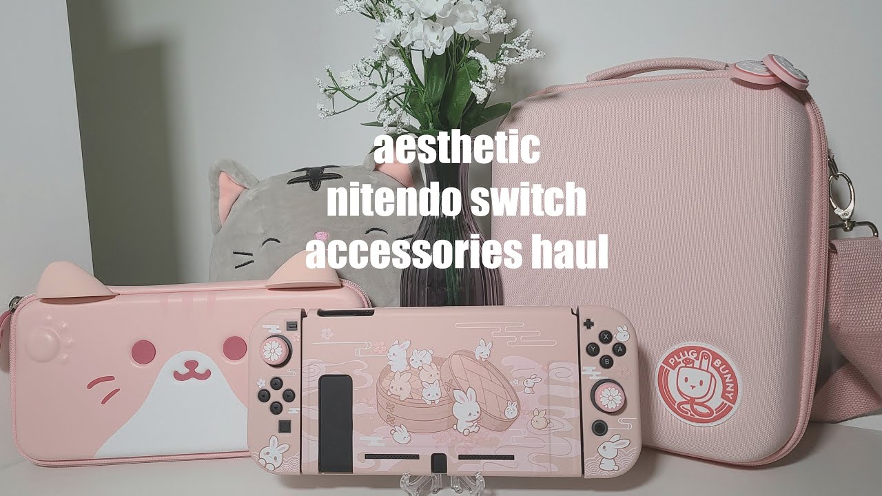 an aesthetic nintendo switch accessories unboxing ✿ a GeekShare haul & review