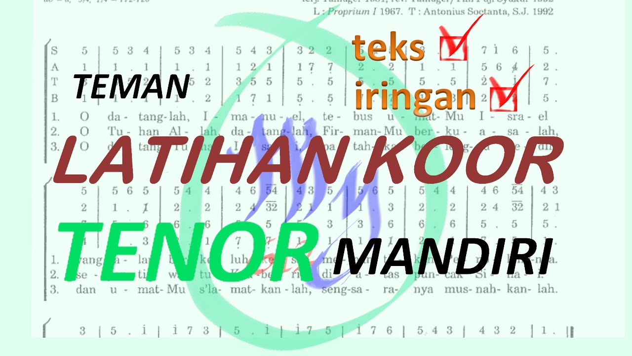 [TENOR] PS 480 MARI KITA MERENUNGKAN (teks, iringan, vokal pria) (sebagai teman latihan koor)