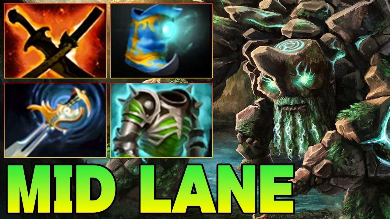 25 Kills Tiny Dota 2 !! Tiny Dota 2 Gameplay Guide Mid Lane 7.40 Carry Best Item Build
