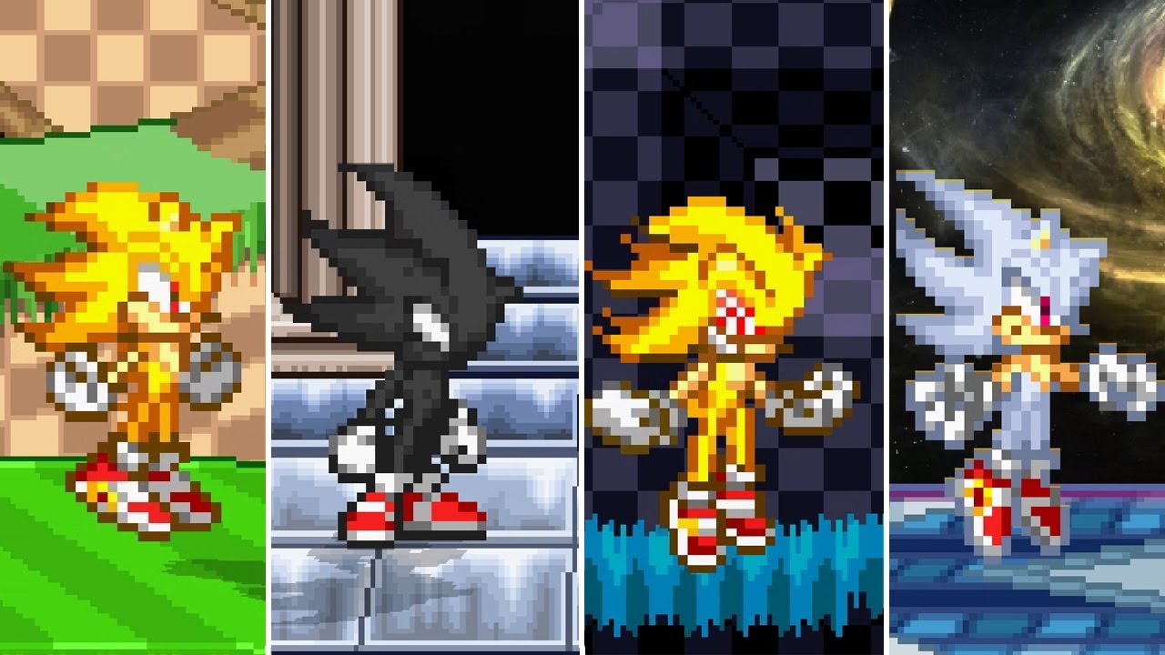 Super Smash Flash 2 - All Transformations Sonic Revamped