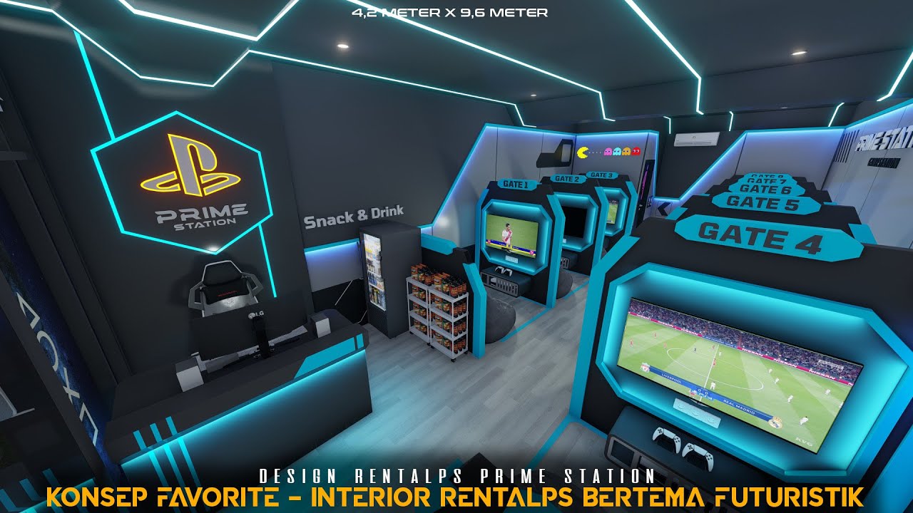 DESAIN RENTAL PS BERKONSEP FUTURISTIK FULL LED - AUTO MAKIN BETAH NGEGAMEM-NYA // PRIME PLAYSTATION