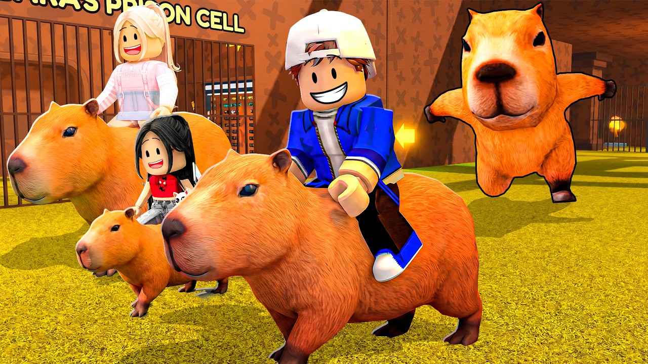 FUGA DA PRISÃO CAPYBARA NO ROBLOX (Capybara's Prison Run!)