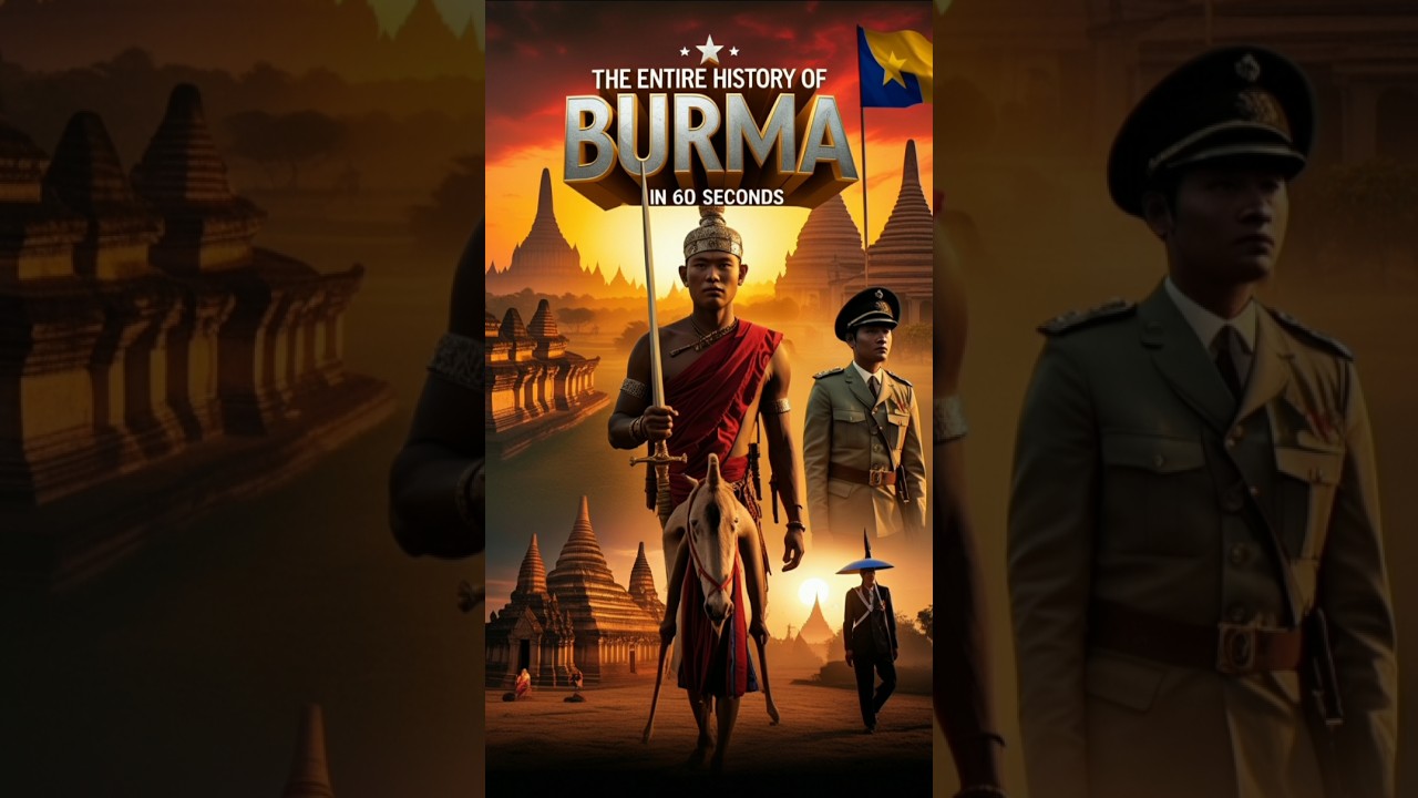 The Entire History of Burma in 60 Seconds || #BurmaHistory #Myanmar #HistoryIn60Seconds