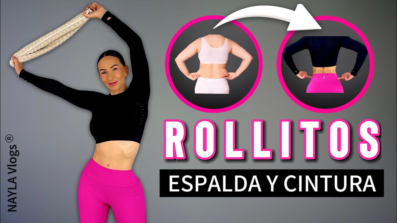 Ejercicios para REDUCIR GRASA de la Espalda Baja y Cintura | Adiós ROLLITOS