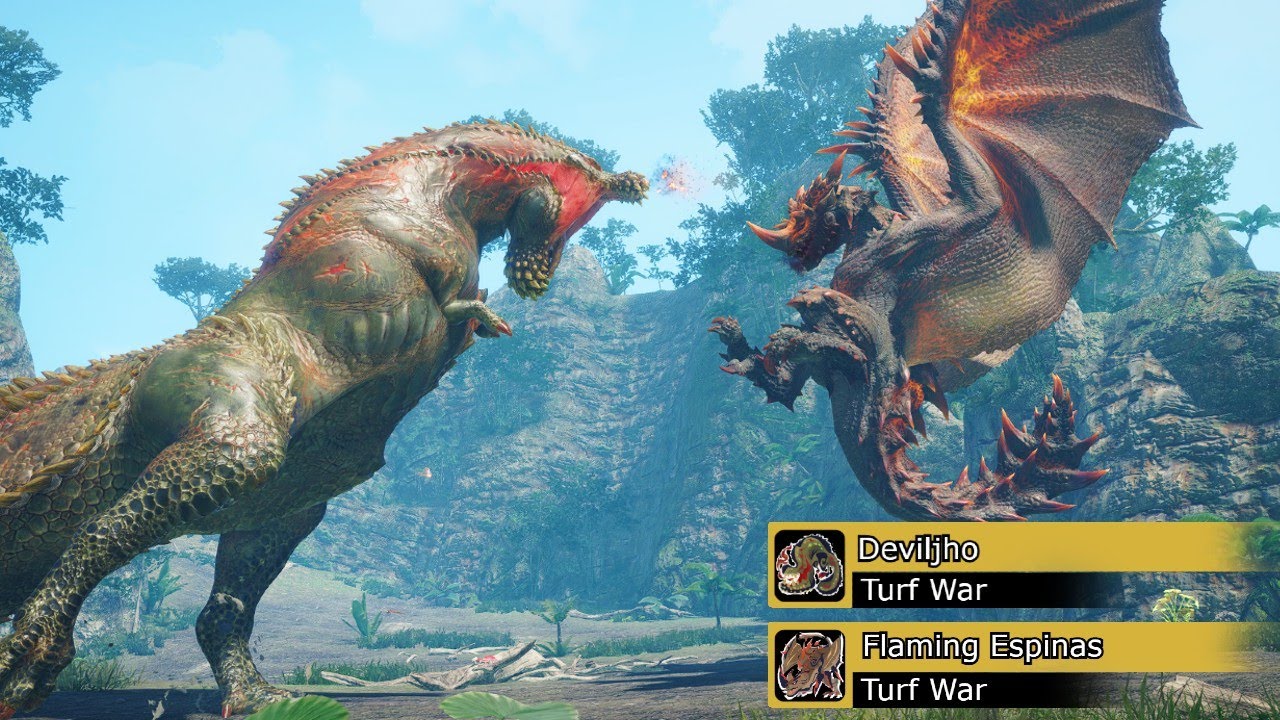 This Deviljho vs Espinas Turf War is INSANE!