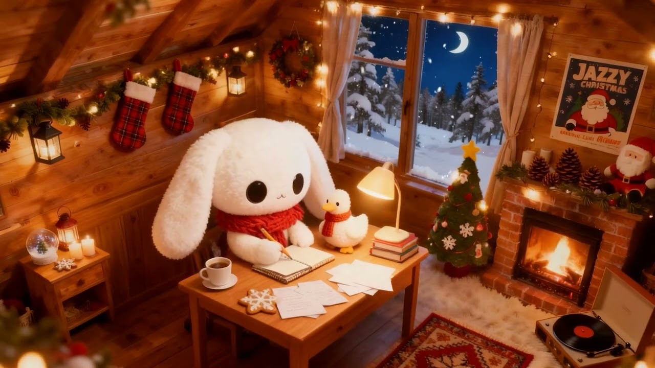 Winter Lofi Piano – Cozy Study Beats with Rain Sounds for Focus & Relaxation ❄️☕