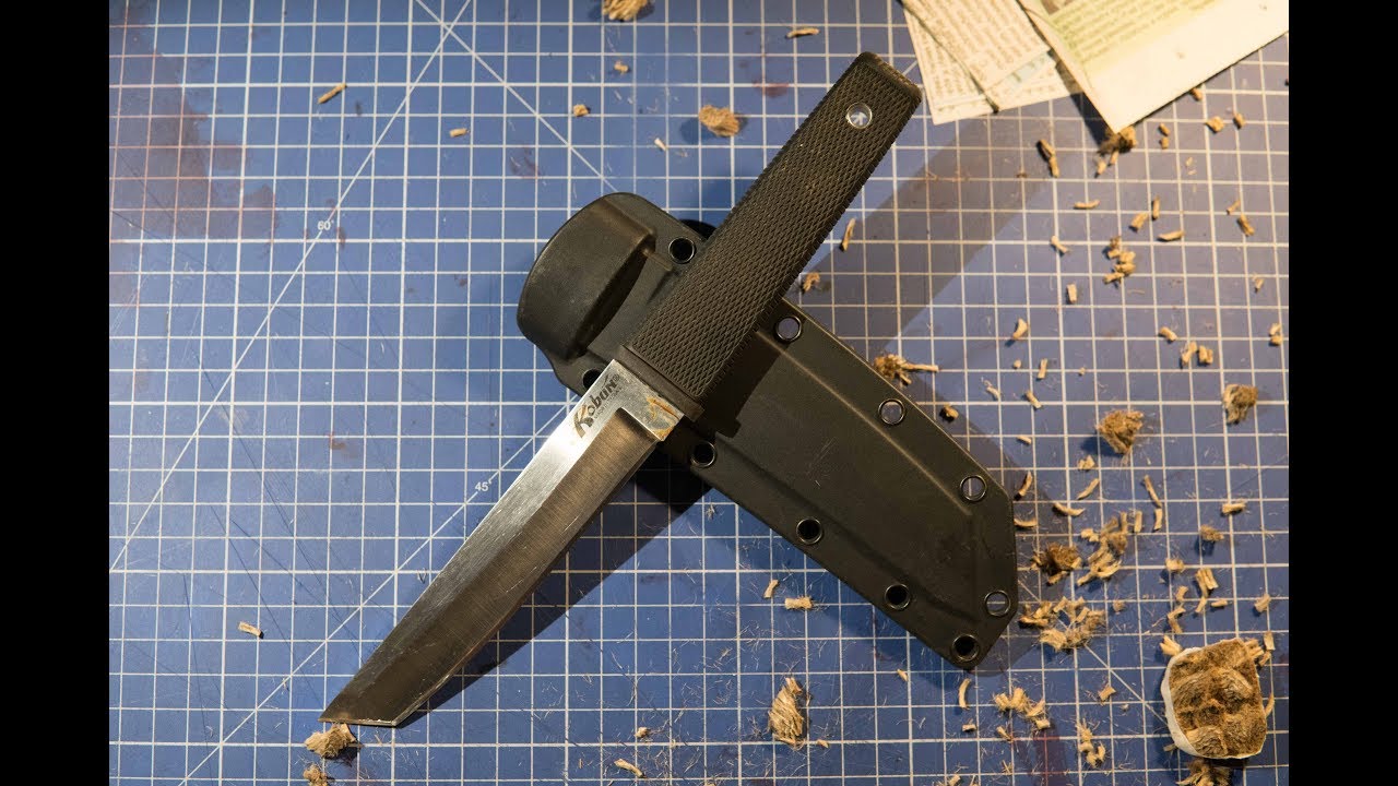 Тест Cold steel Kobun aus 8a на джутовом канате(сложен в 4 раза)