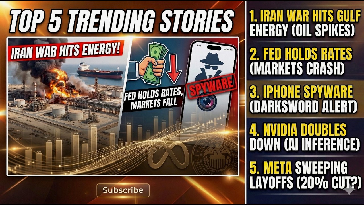 Top 5 Trending Stories Right Now | Iran Escalates, Fed Decision, iPhone Spyware, Nvidia & Meta.