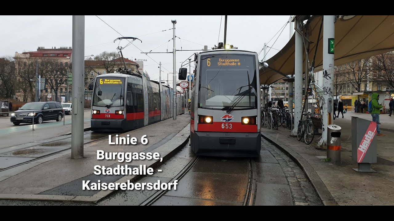 Wien Linie 6 Burggasse-Stadthalle - Kaiserebersdorf (ULF) (Bis 01.09.2019).