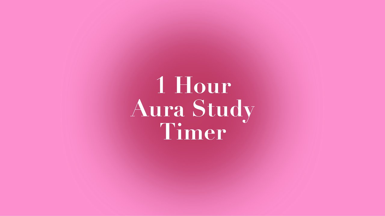 Ultimate 1-Hour Pink Aura Study Timer | No Breaks | Boost Productivity and Focus