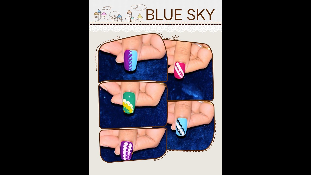 Easy and simple nail art design at home 💅🏻 within 2 minutes only 💯