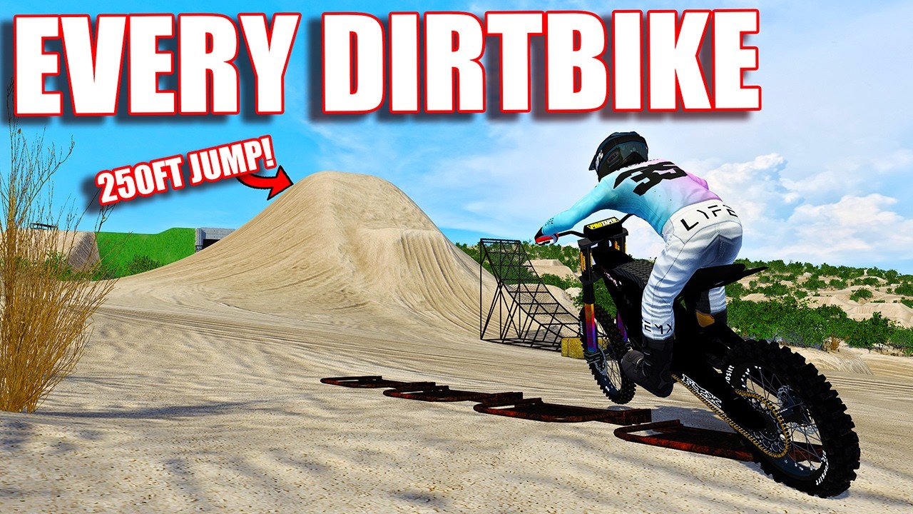 CAN I CLEAR A 250FT JUMP AT SLAYGROUND WITH EVERY ELECTRIC DIRTBIKE!? (MXBIKES)