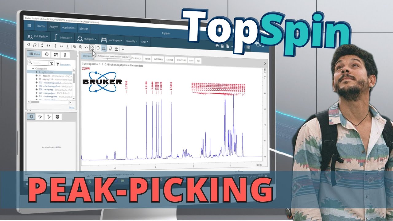 TopSpin 101 📈: PEAK-PICKING y Exportacion de Picos en Espectros de 1D RMN