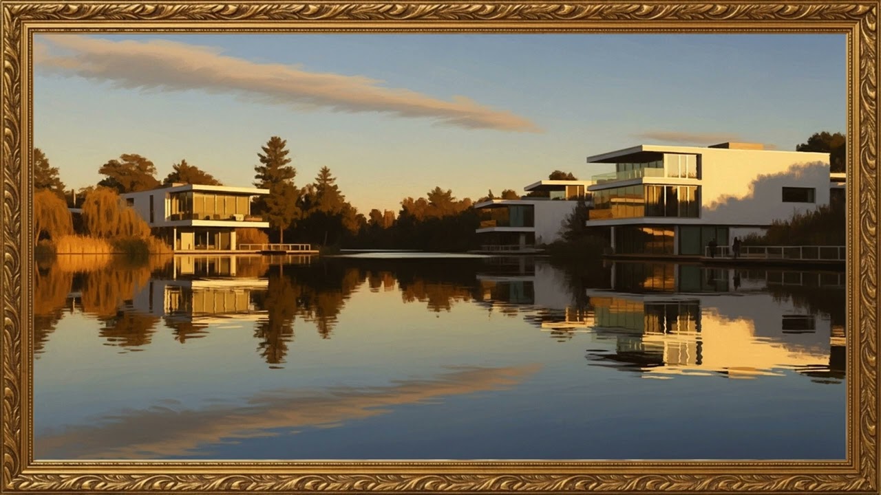 Lakeside Reflection Painting | Serene Two-Hour Visual Ambience