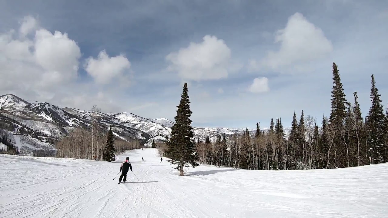 DownHill Dad skiing Park City Copperhead Blue Run