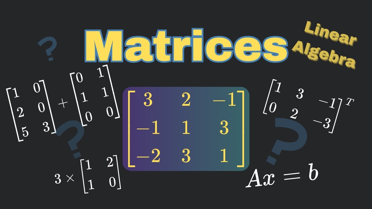 What are Matrices? | Linear Algebra Basics