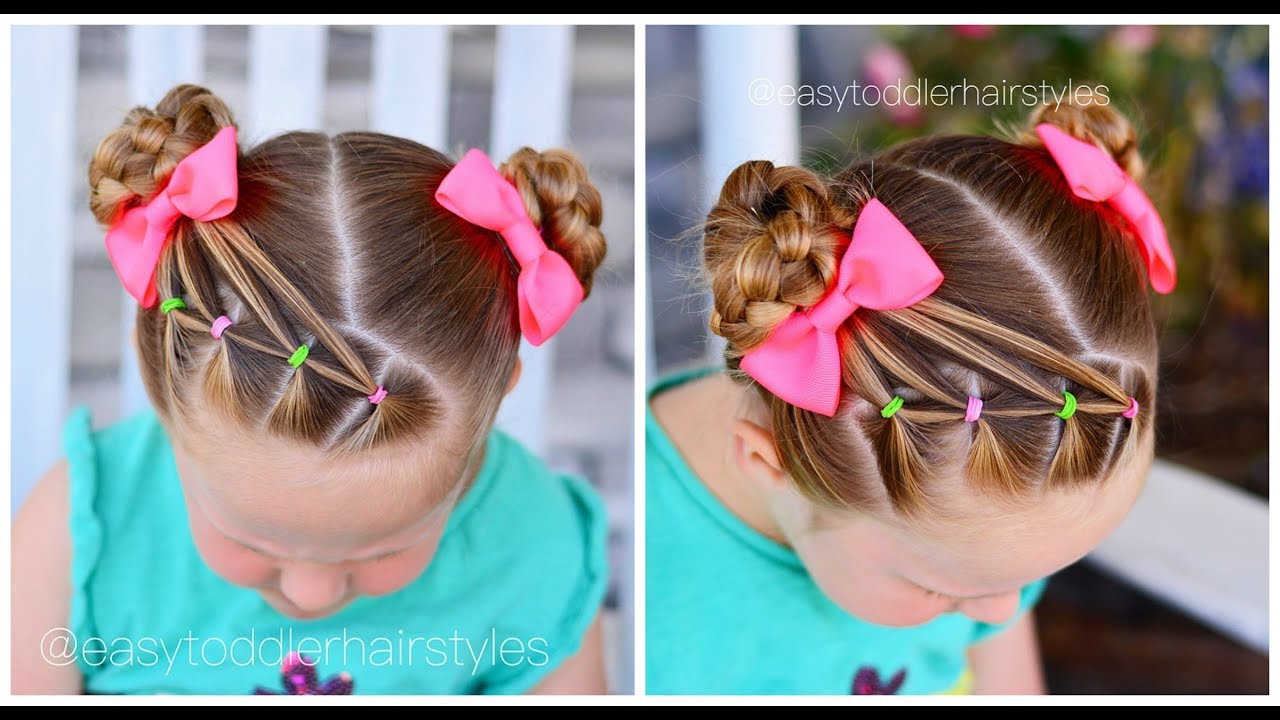 Elastic Waterfall Into Braided Buns