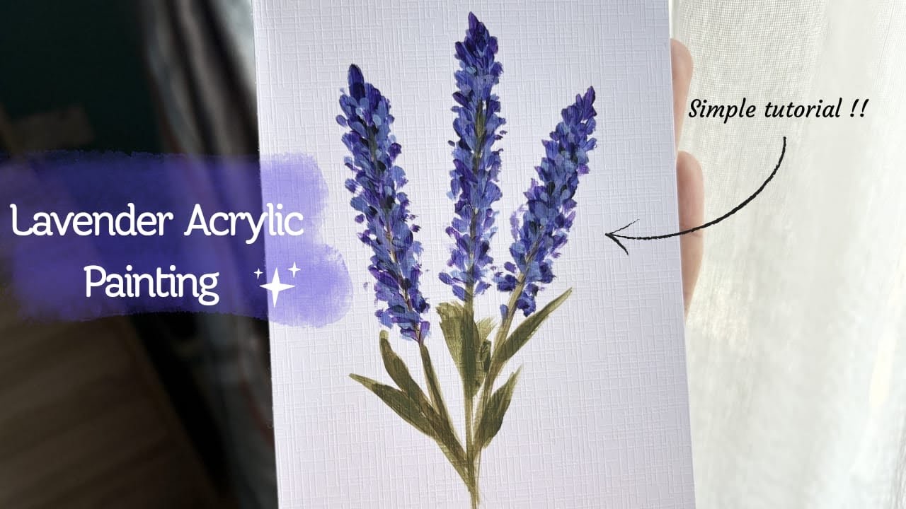 How to paint lavenders in acrylics ✨🪻💜