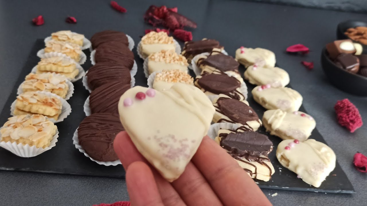 Assortiment gâteau sablés très fondant بعجينه واحده ديري بلاطو كيدوب فالفم