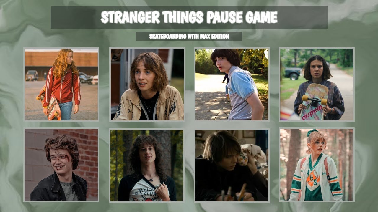 skateboarding with max (stranger things) pause game